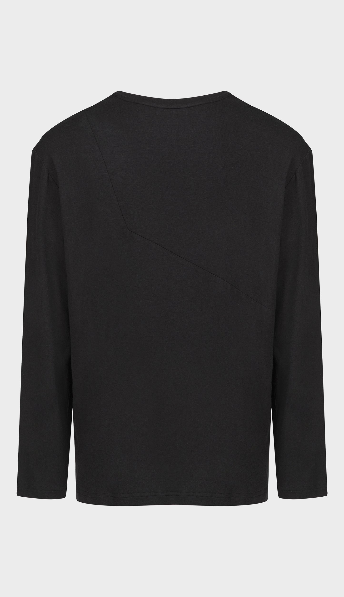 Modal Asymmetric Shape detail Long Sleeve Tshirt