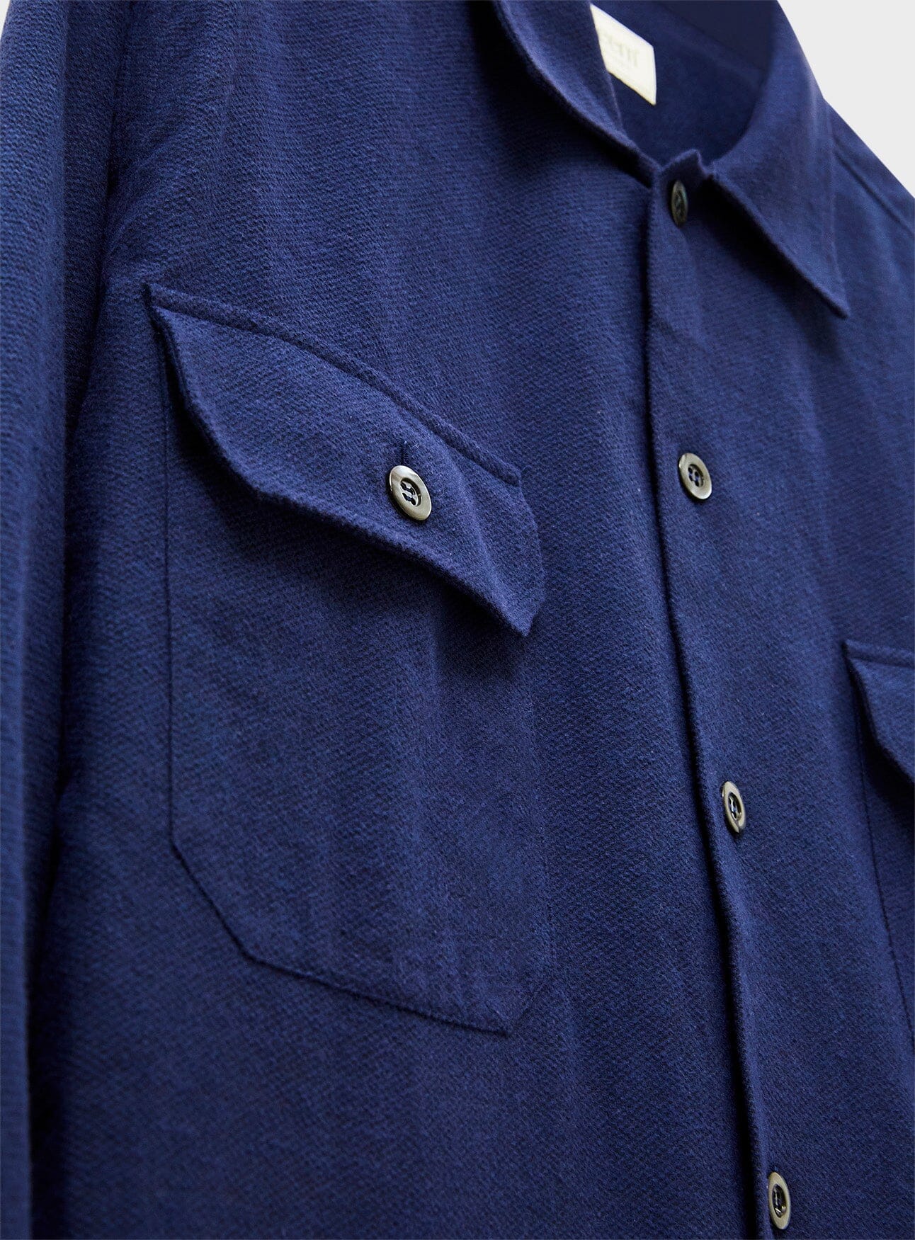Recycled Blue Italian Flannel Piccadilly Overshirt Over-Shirts Neem London 