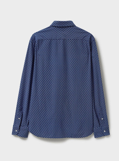 Comfort Shirt Navy Square Cut Away Shirt Comfort Shirts Neem London 