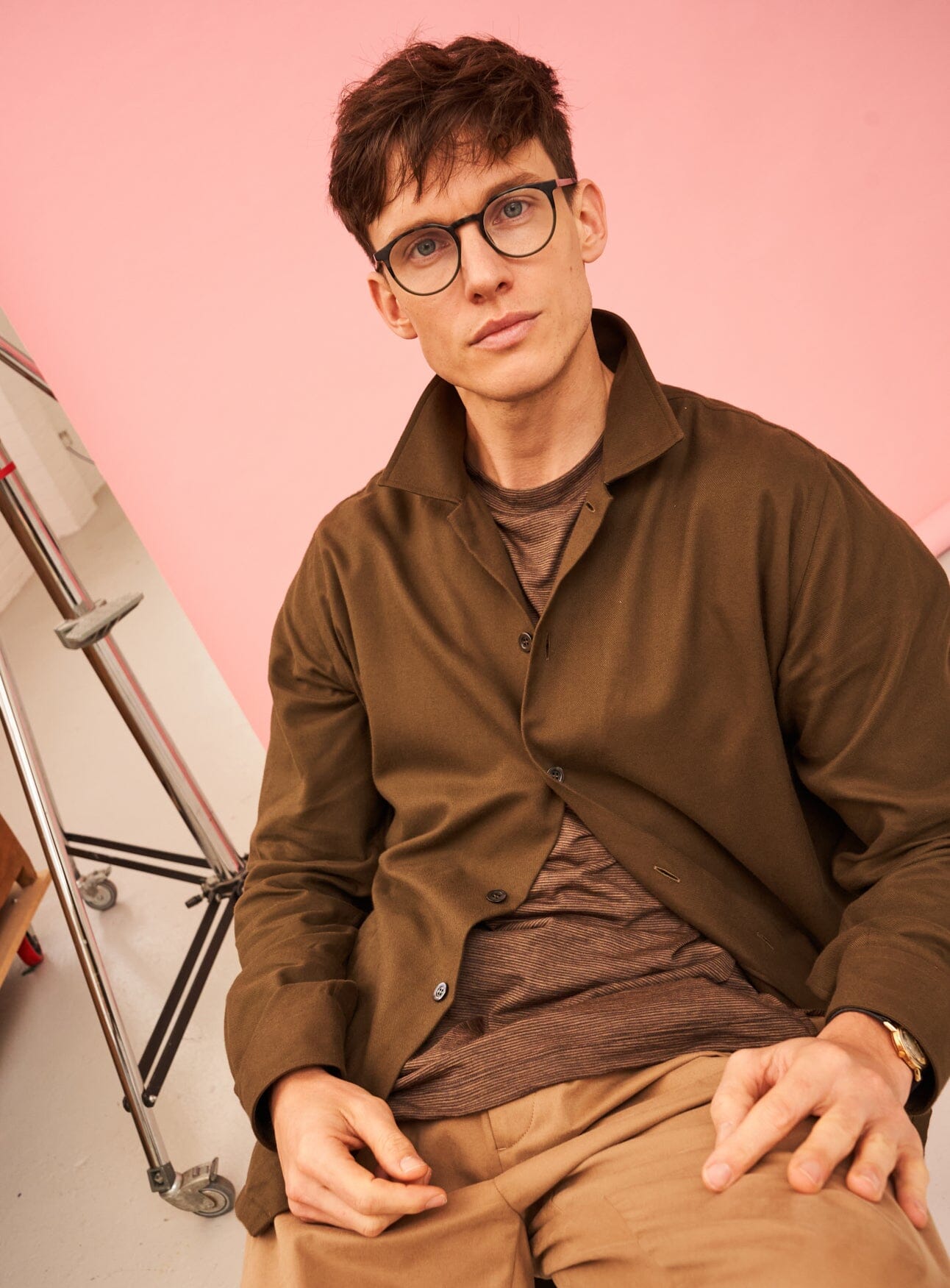 Regenerative Cotton Flannel Dorset Moss St James Overshirt Over-Shirts Neem London 