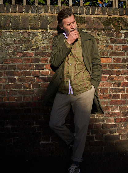 Recycled Flannel British Green Check Shirt Jacket Over-Shirts Neem London 