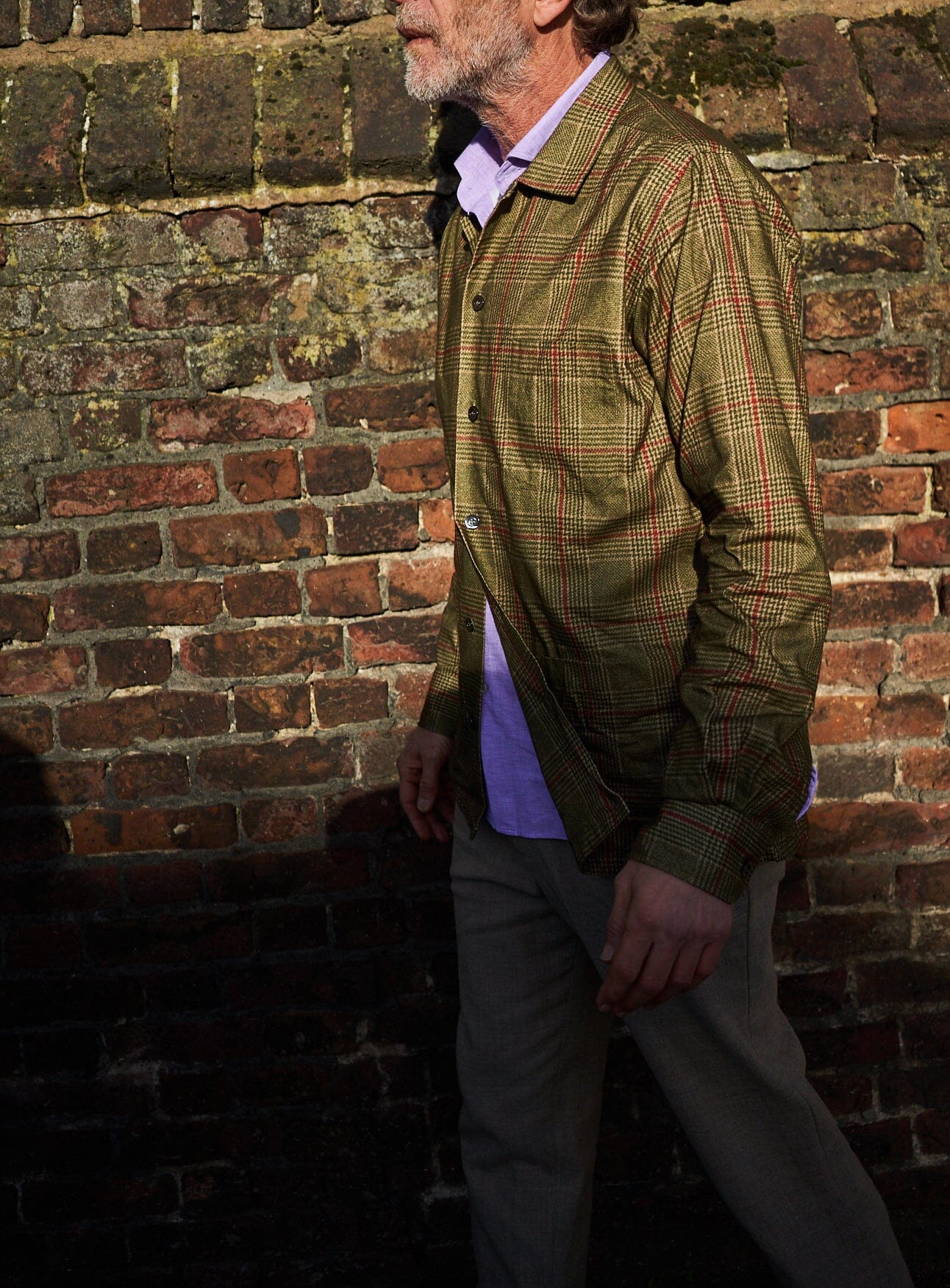 Recycled Flannel British Green Check Shirt Jacket Over-Shirts Neem London 