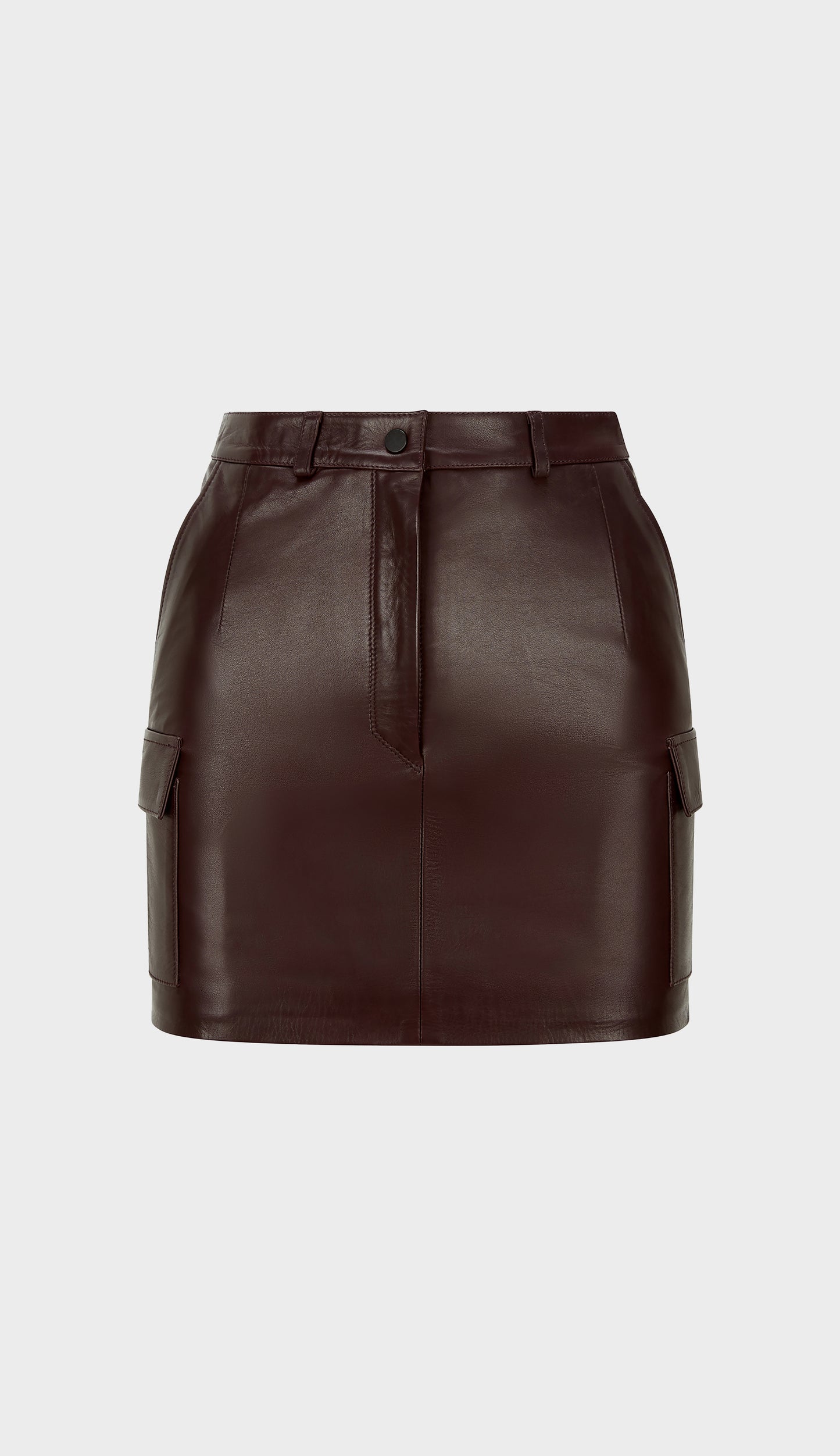 Maroon Leather Skirt – Levassi