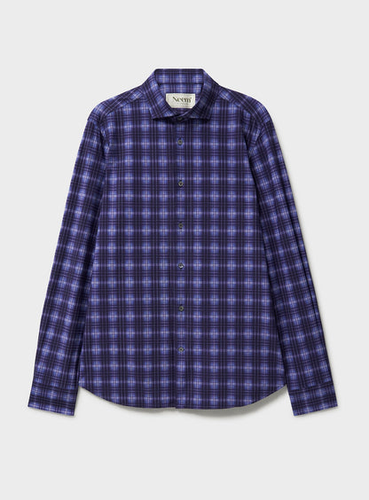 Recycled Italian Cernobbio Blue Cut Away Comfort Shirt