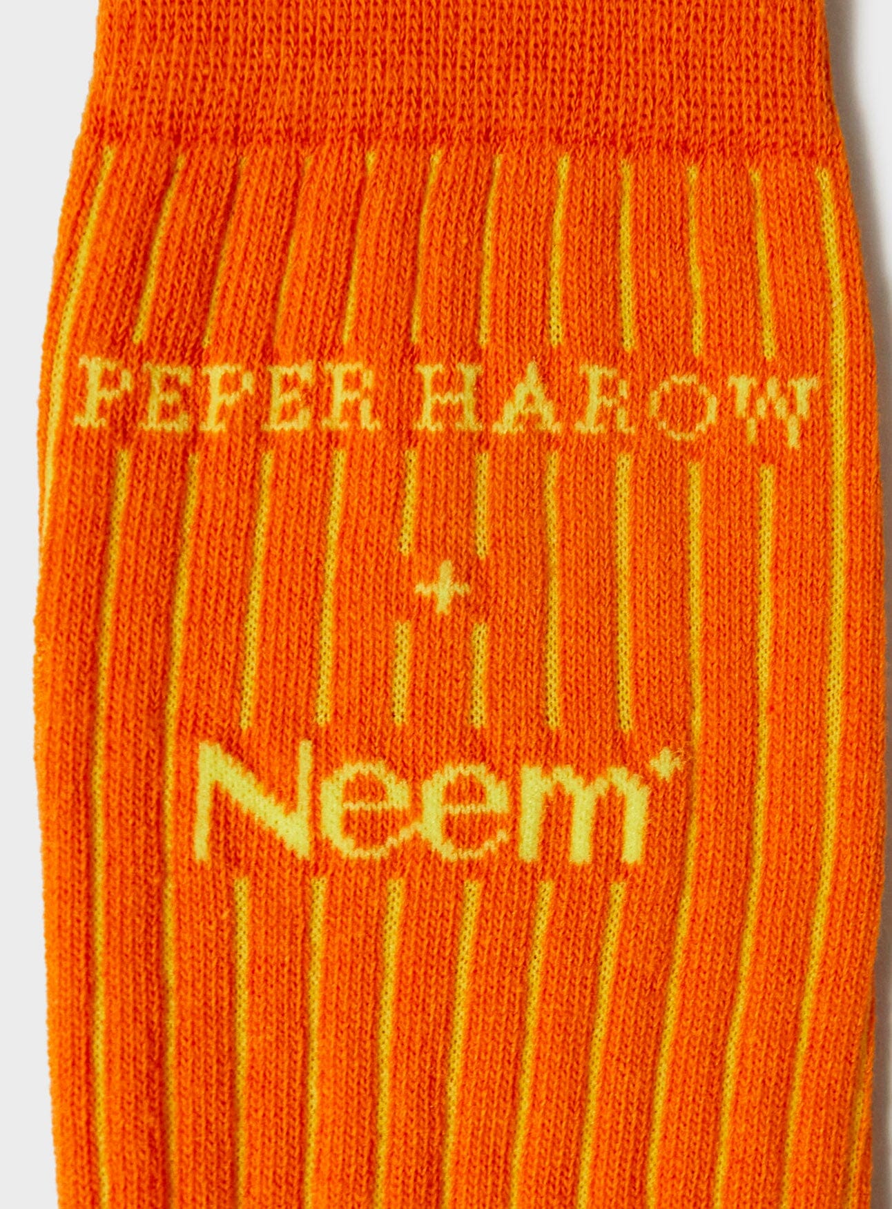 Recycled British Ribbed Cotton Orange Men's Socks Accessories Neem London 