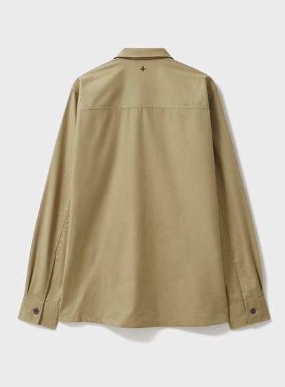Regenerative Cotton Twill Khaki Over-Shirt Over-Shirts Neem London 