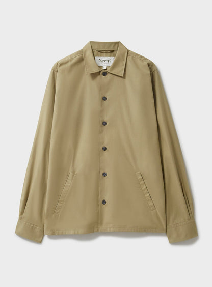 Regenerative Cotton Twill Khaki St James Overshirt Over-Shirts Neem London 