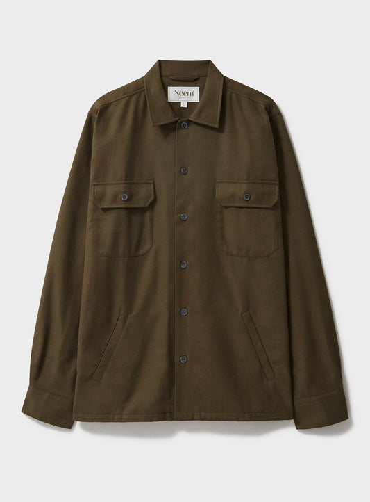 Regen Flannel British Green Piccadilly Over-Shirt Over-Shirts Neem London 