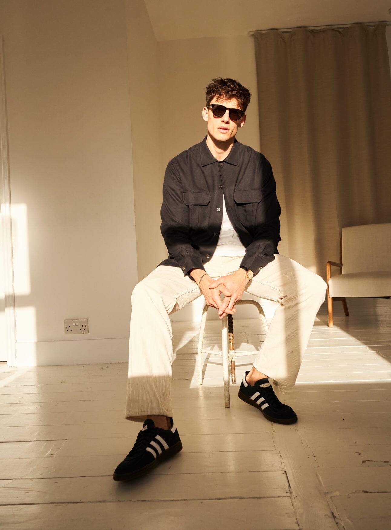 Regenerative Cotton Flannel Black OverShirt Over-Shirts Neem London 