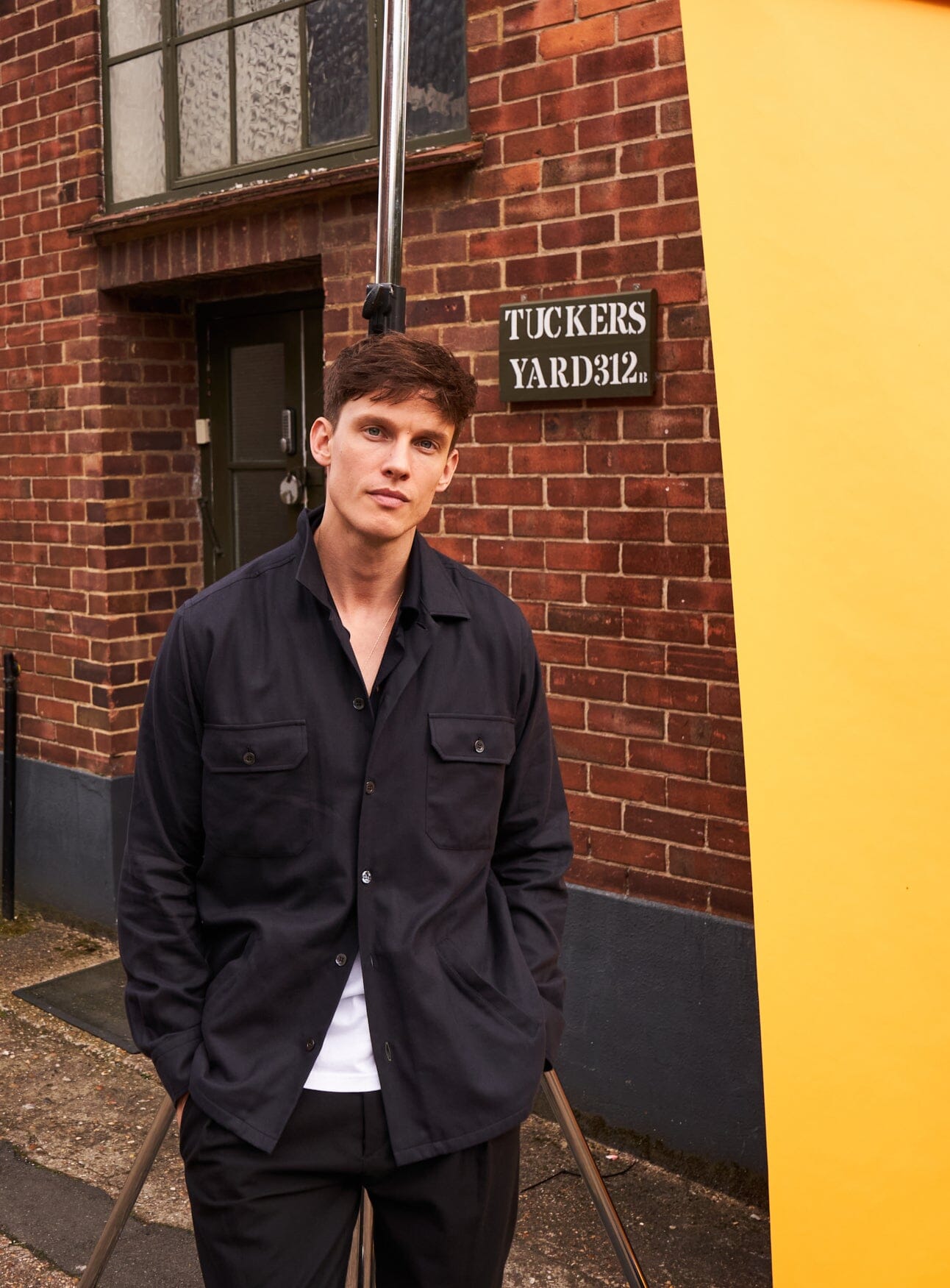 Regenerative Cotton Flannel Black Piccadilly Overshirt Over-Shirts Neem London 