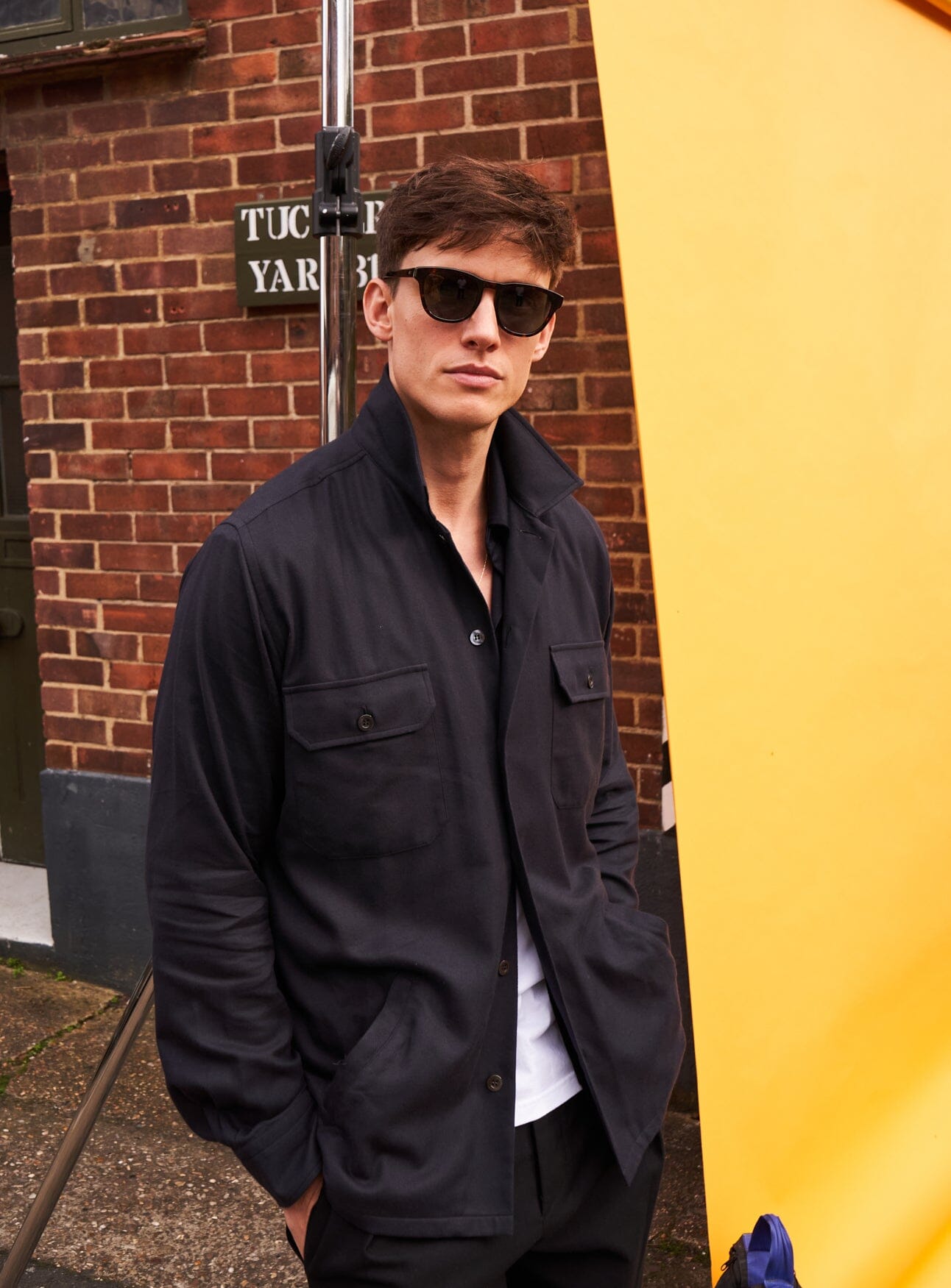 Regenerative Cotton Flannel Black Piccadilly Overshirt Over-Shirts Neem London 