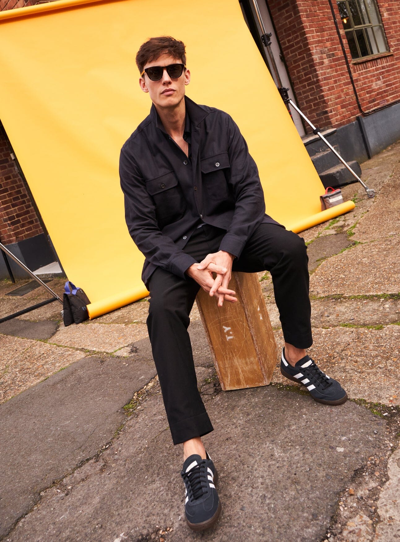 Regenerative Cotton Flannel Black Piccadilly Overshirt Over-Shirts Neem London 