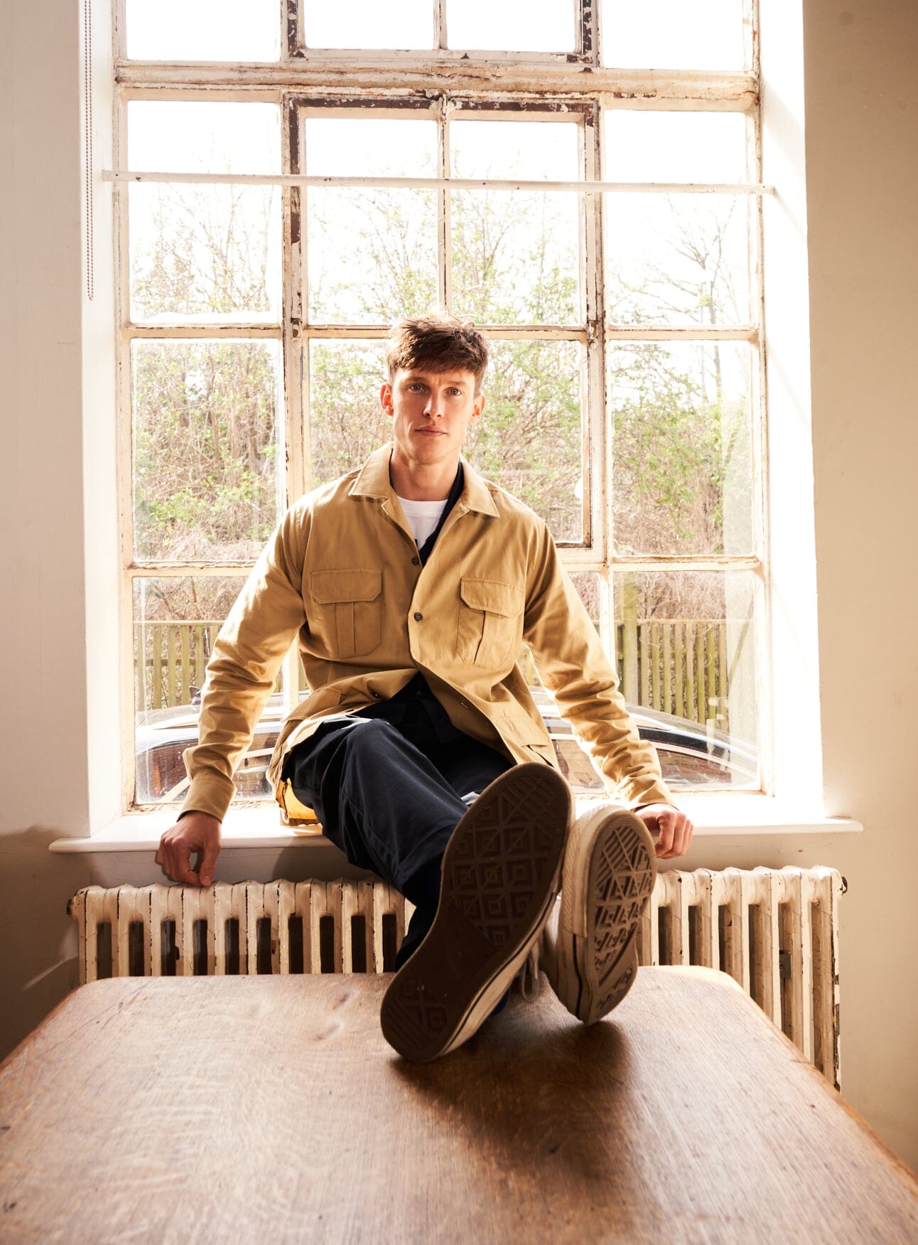 Regenerative Cotton Twill Khaki OverShirt Over-Shirts Neem London 