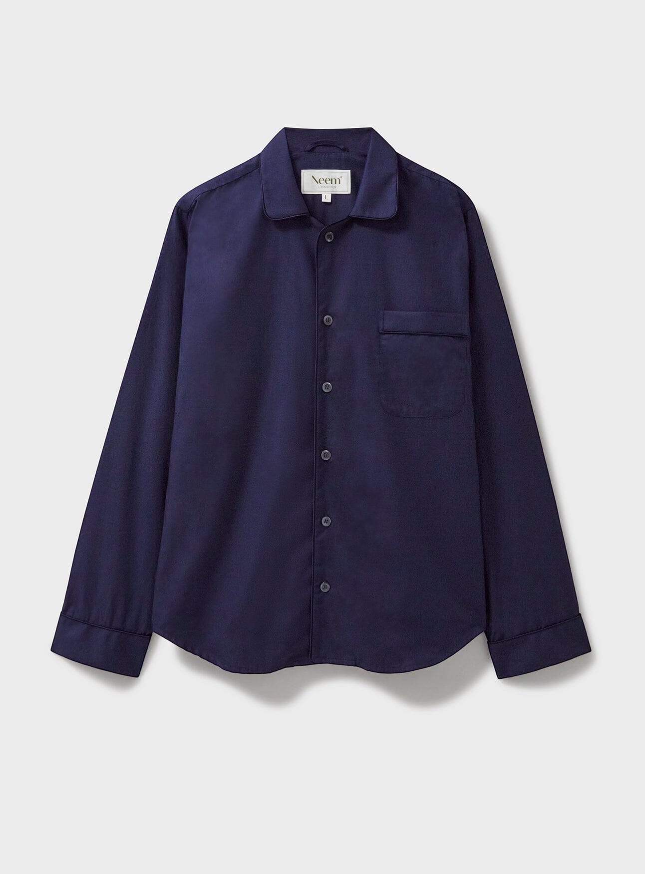 Regenerative Cotton Twill Navy Barnes Over-Shirts Neem London 