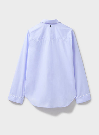 Regenerative Cotton Poplin Sky Barnes PJ Shirt Over-Shirts Neem London 
