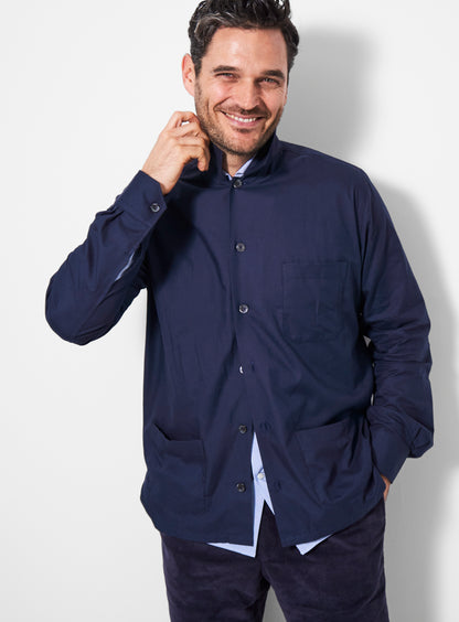 Regenerative Cotton Navy Shirt Jacket