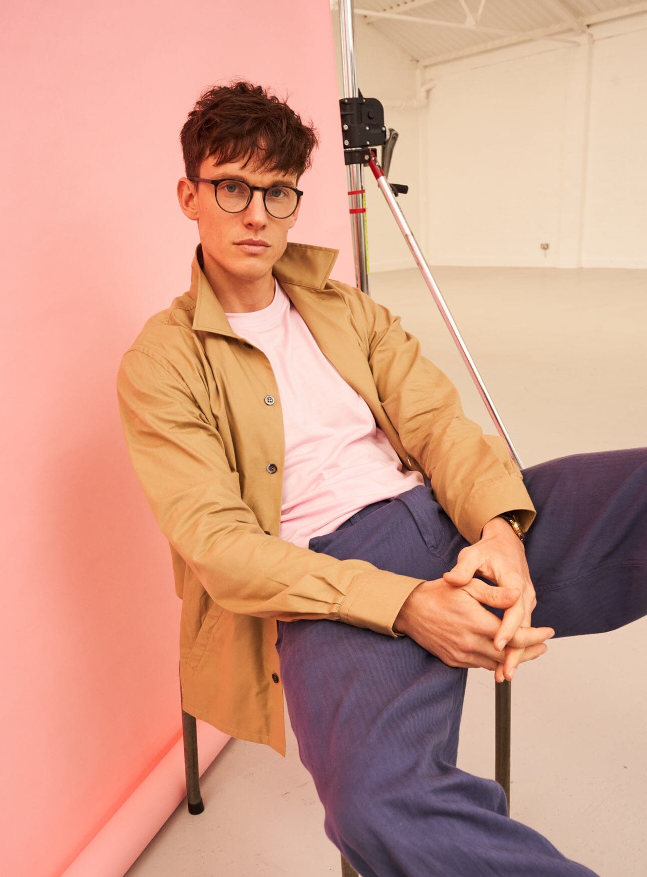 Regenerative Cotton Twill Khaki St James Overshirt Over-Shirts Neem London 