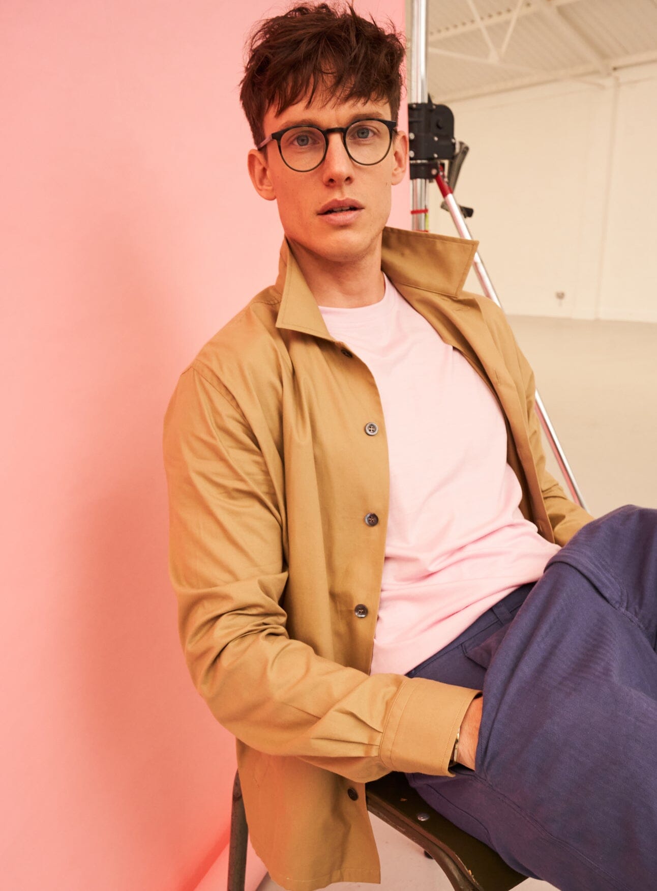 Regenerative Cotton Twill Khaki St James Overshirt Over-Shirts Neem London 
