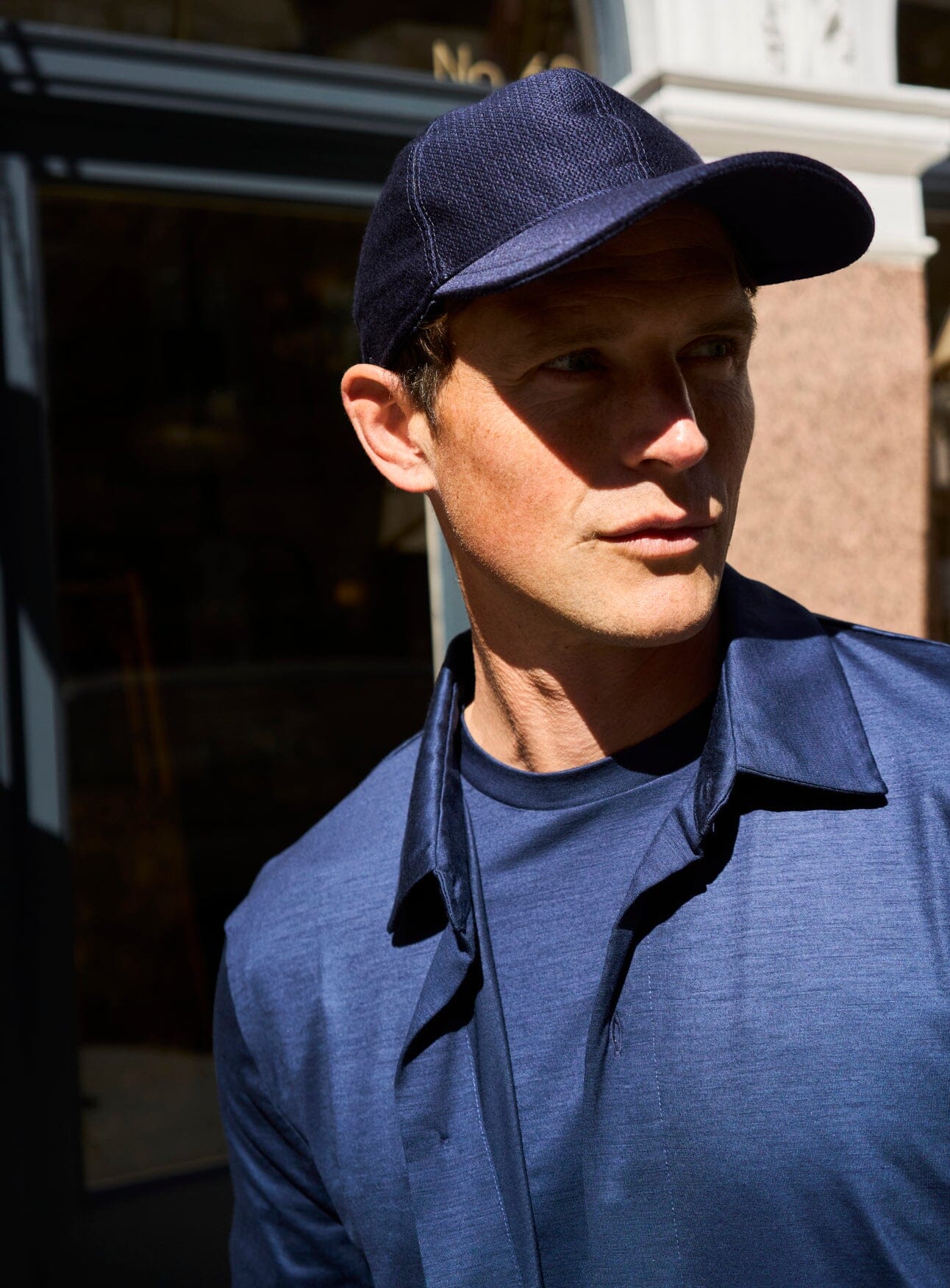 Recycled Italian Navy Flannel Baseball Cap Accessories Neem London 