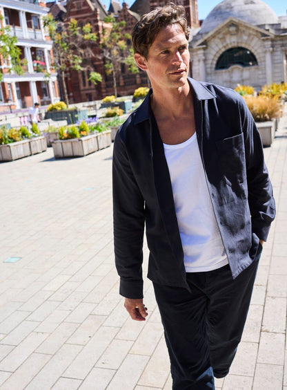 Regenerative Flannel Black Spittalfields Overshirt Spittalfields Overshirt Neem London 