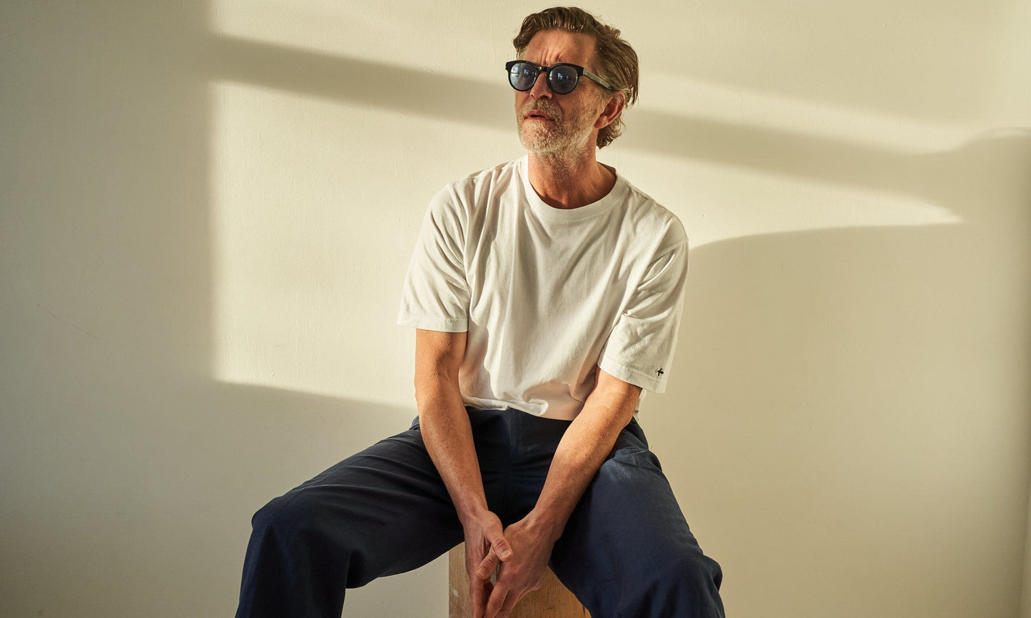100% white organic cotton best tshirt boxy fit sustainable menswear 