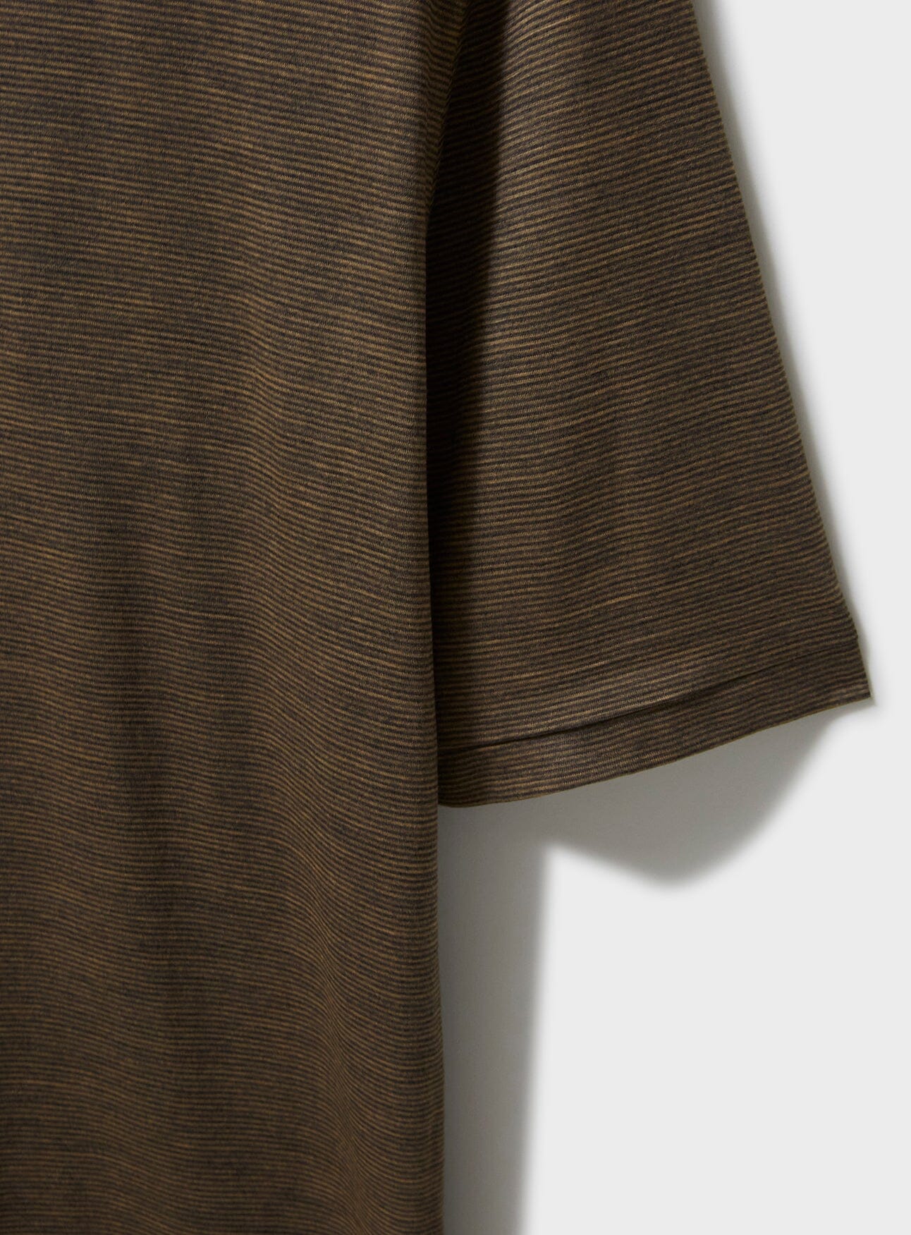 ZQ Merino Wool Jersey Tan stripe Neem T T-Shirts Neem London 