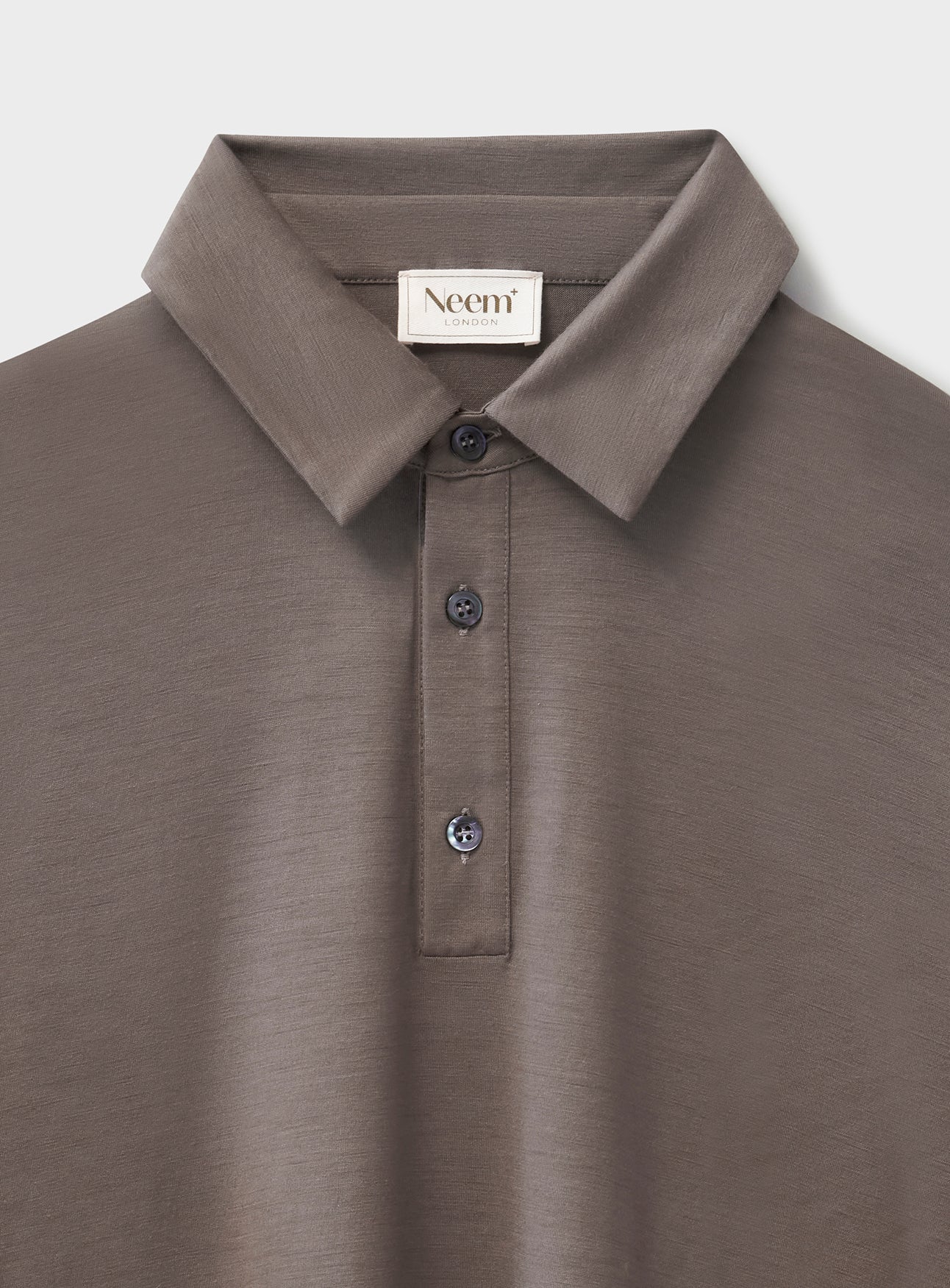 ZQ Merino Wool Jersey Oatmeal Long Sleeve Polo Shirt