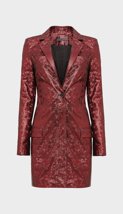 The Aveline Blazer Dress - Rouge Edition